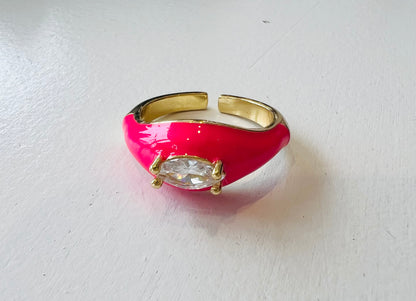 Enamel Gemstone Rings