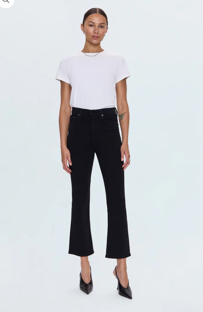 LENNON HIGH RISE CROP IN NOIR