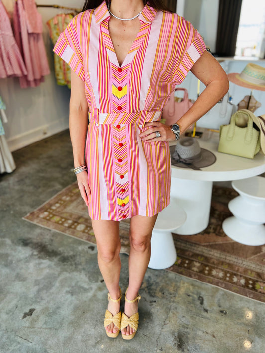 Chris Dress Candy Stripe