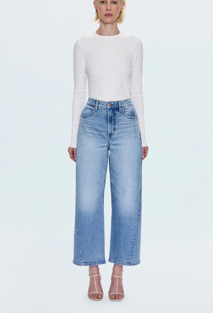 Kyra Bowed Ankle High Rise in Terrace