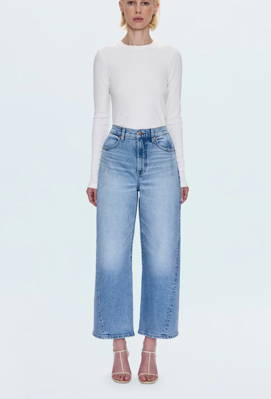 Kyra Bowed Ankle High Rise in Terrace