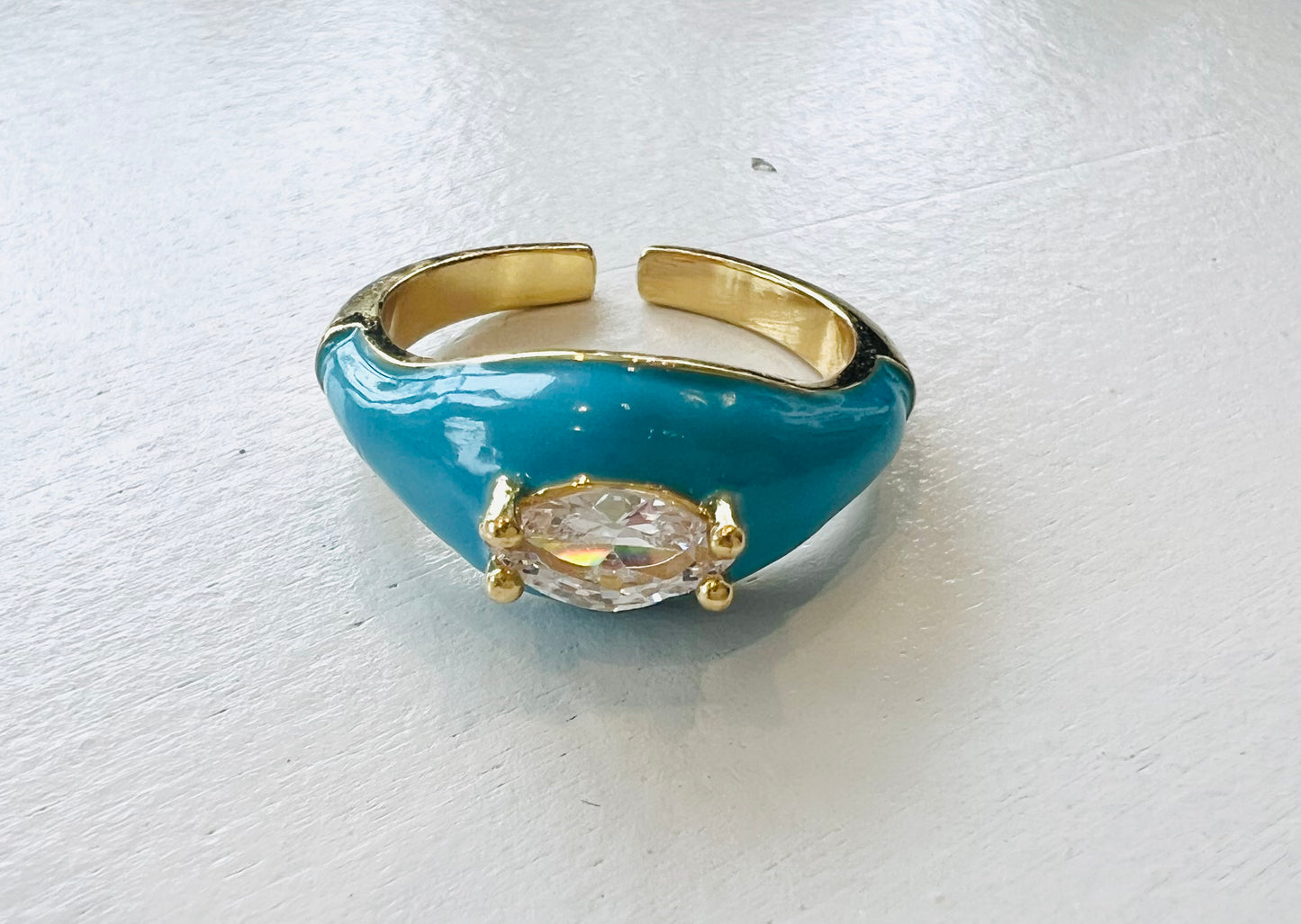 Enamel Gemstone Rings