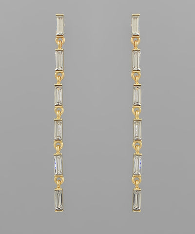 Baguette Drop Earrings