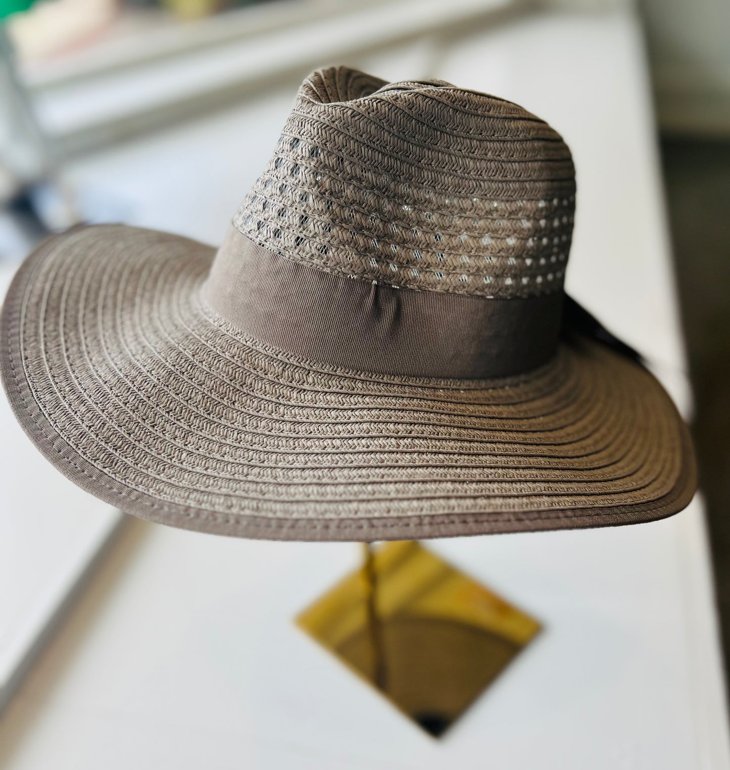 Diane Ribbon Grey Hat