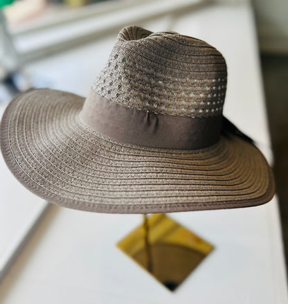 Diane Ribbon Grey Hat