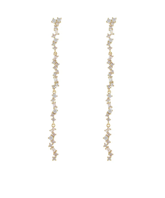 Pave Zig Zag Earrings
