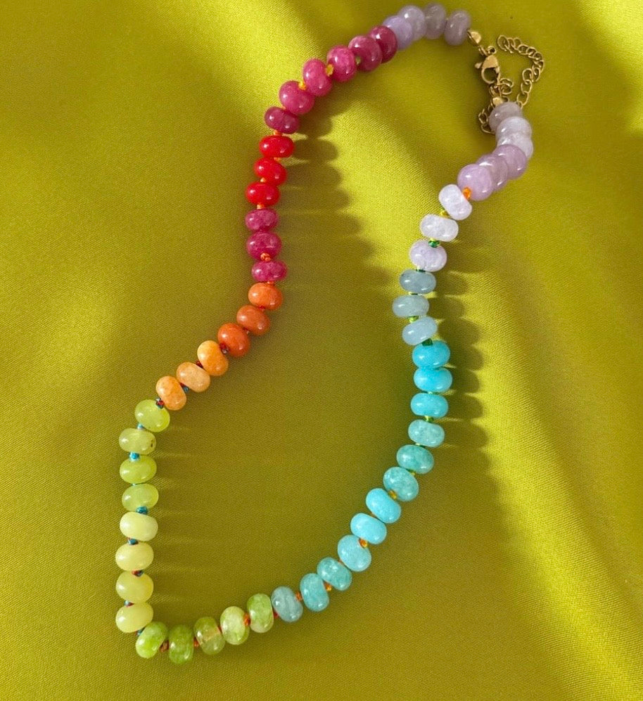 Hand Knotted Confetti Necklace