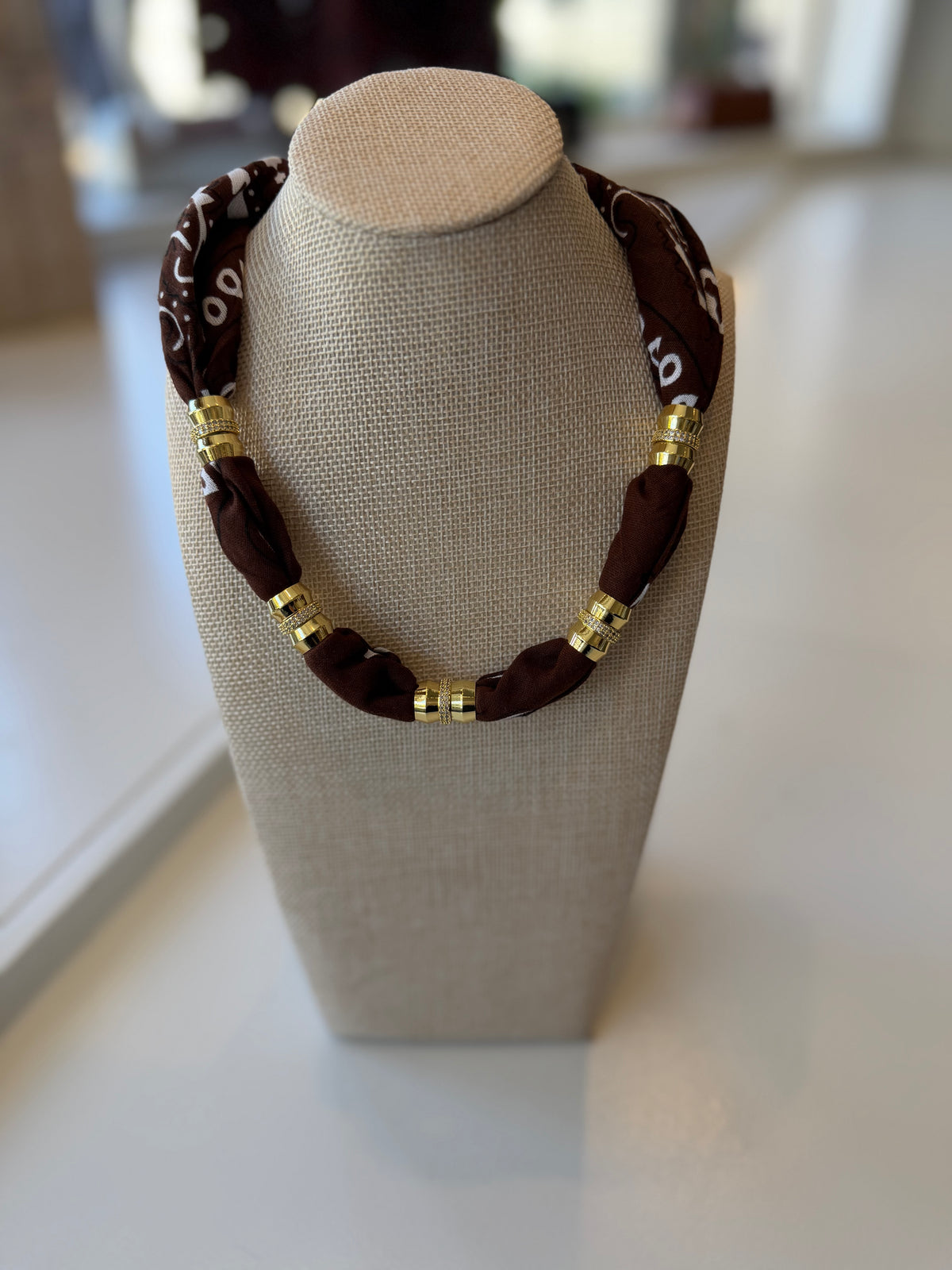 Chocolate Bandana Necklace