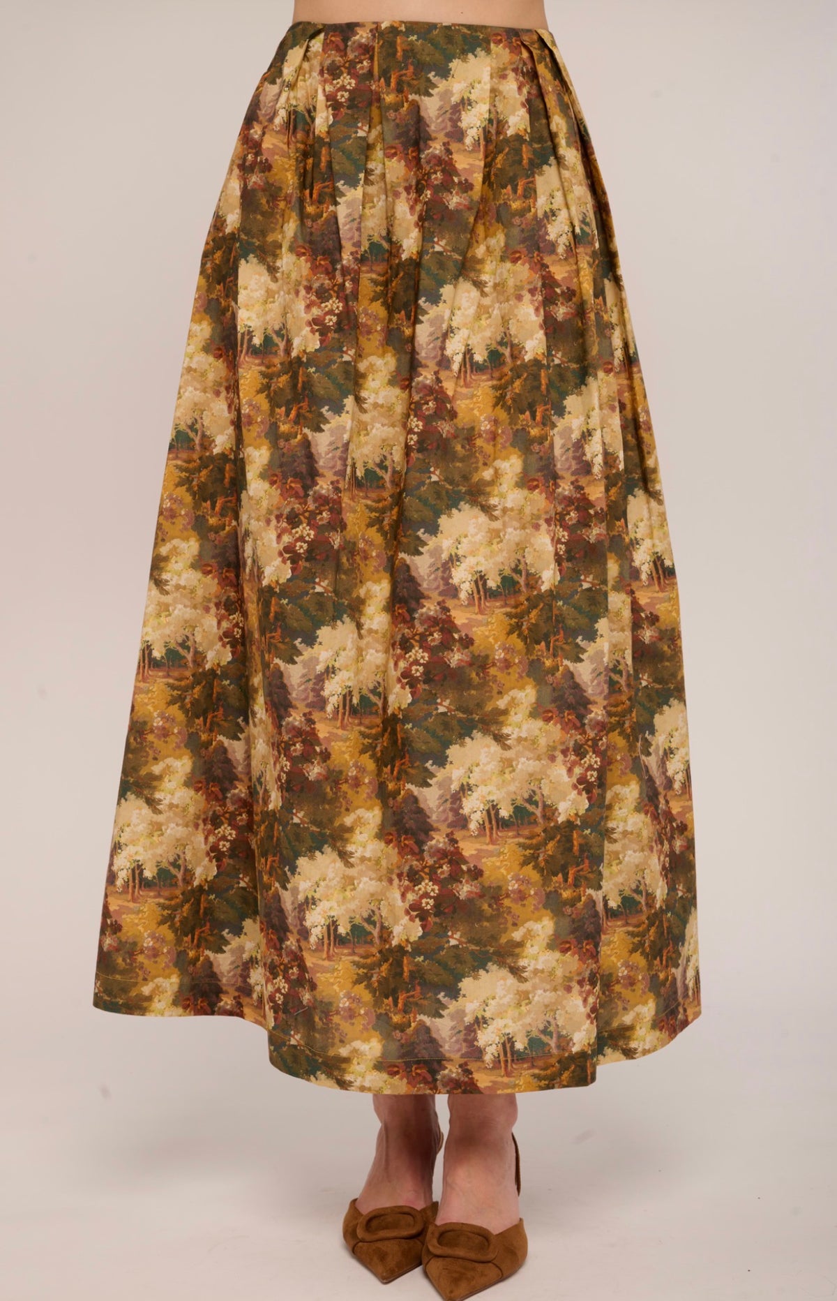Ridley Skirt Autumn Arboretum Liberty Print