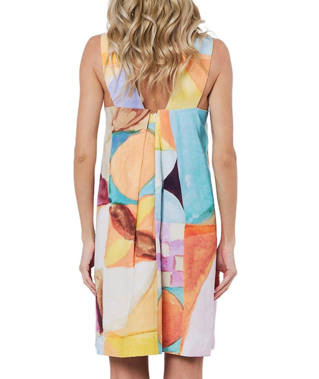 V Strap Flowy Mini Dress