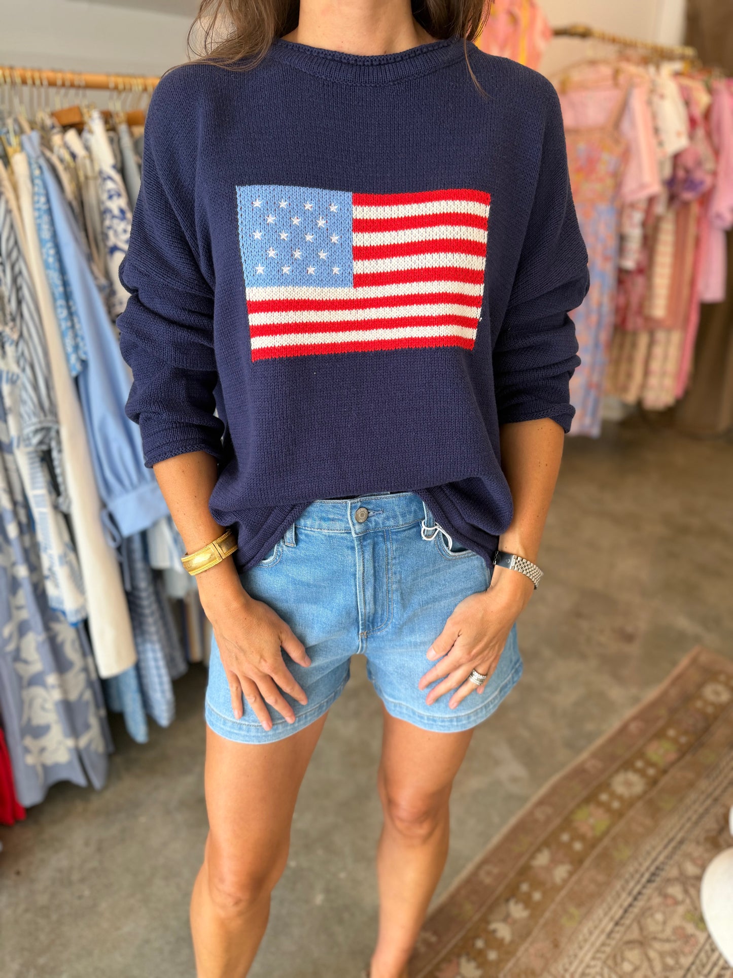 Navy Flag Sweater