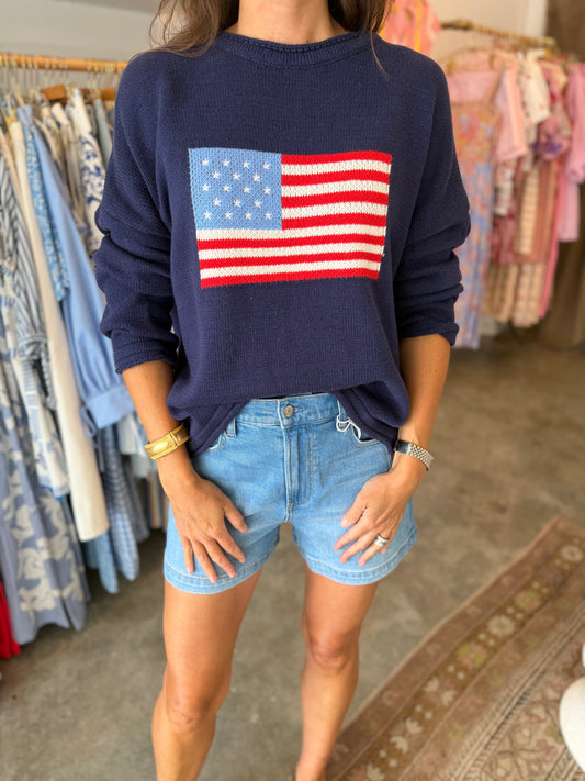 Navy Flag Sweater