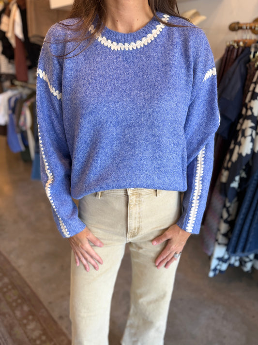 Blue Stitch Sweater