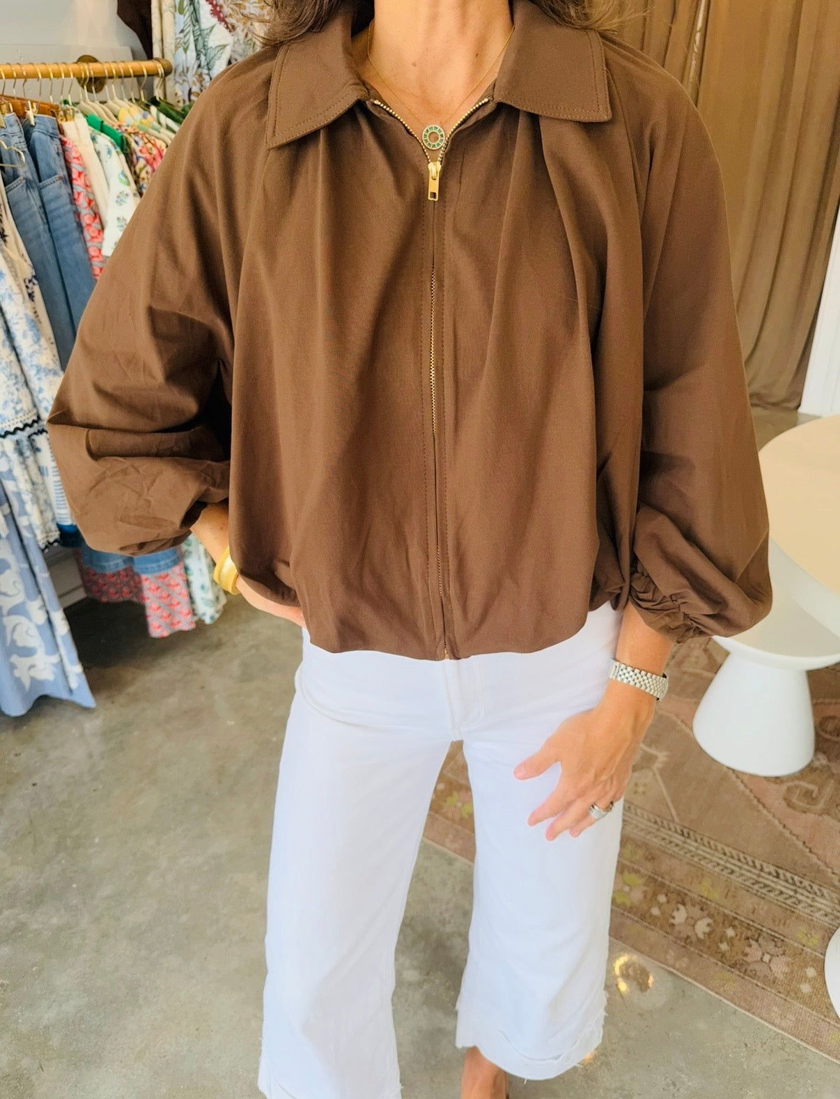 Brown Zip-Up