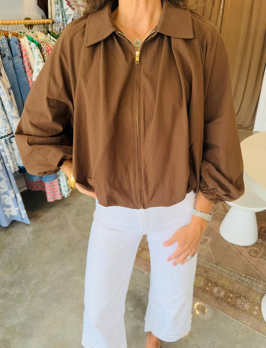 Brown Zip-Up