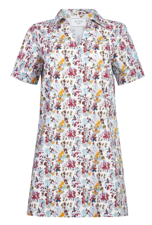 Wells Dress in Aqueous Petals