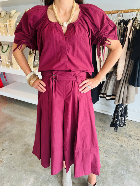 Cherry Belted Skirt