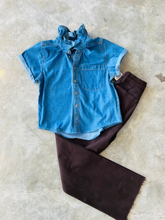 QUARANTINI DENIM BLOUSE