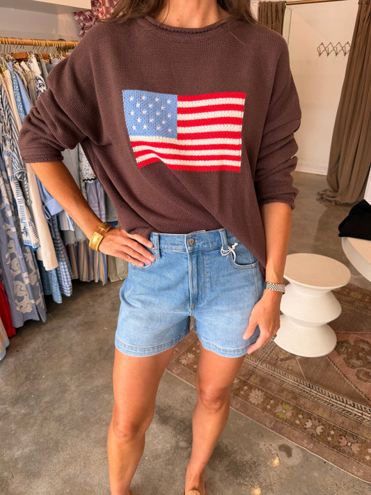 Brown Flag Sweater