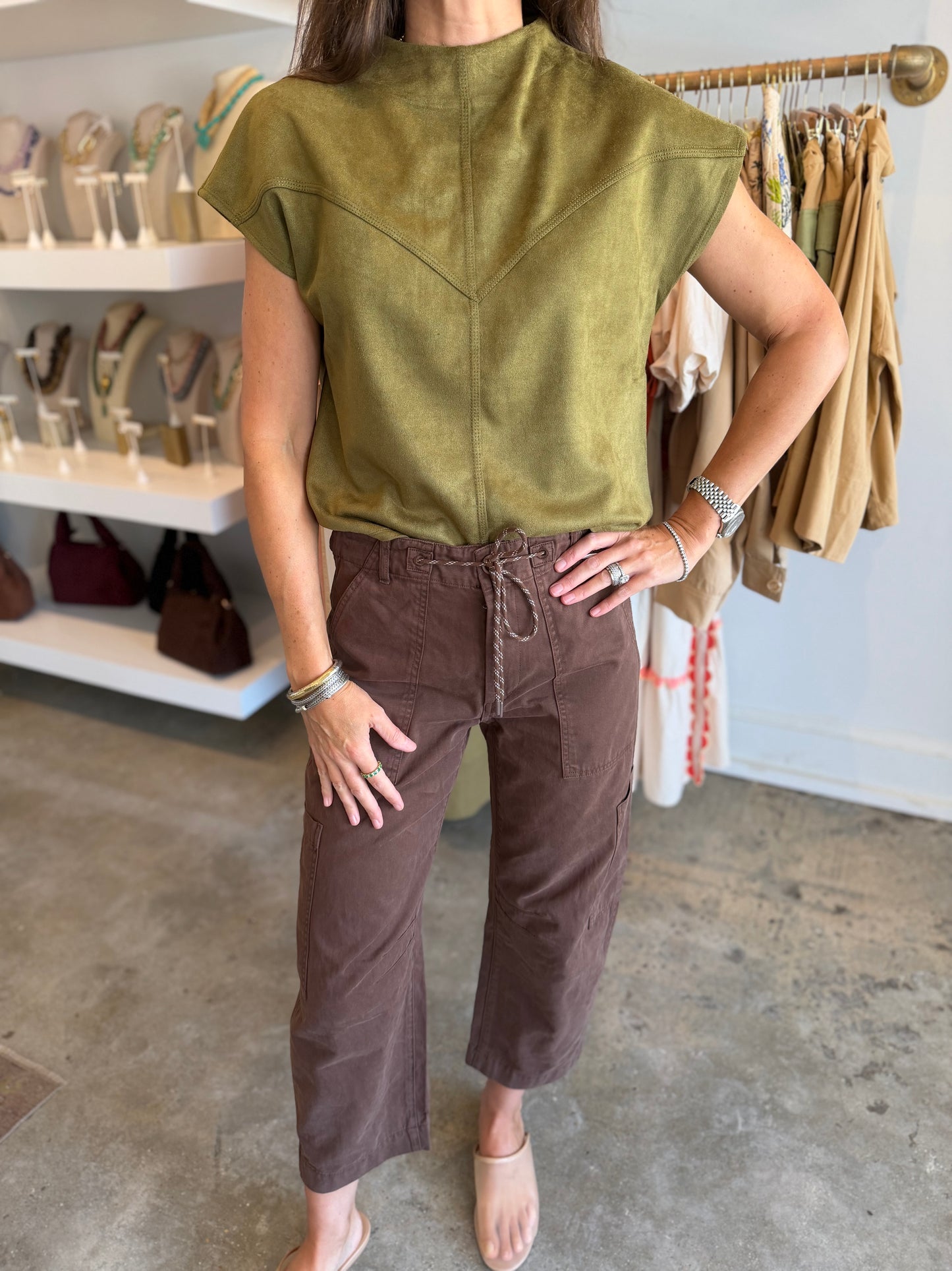 Vine Suede Top