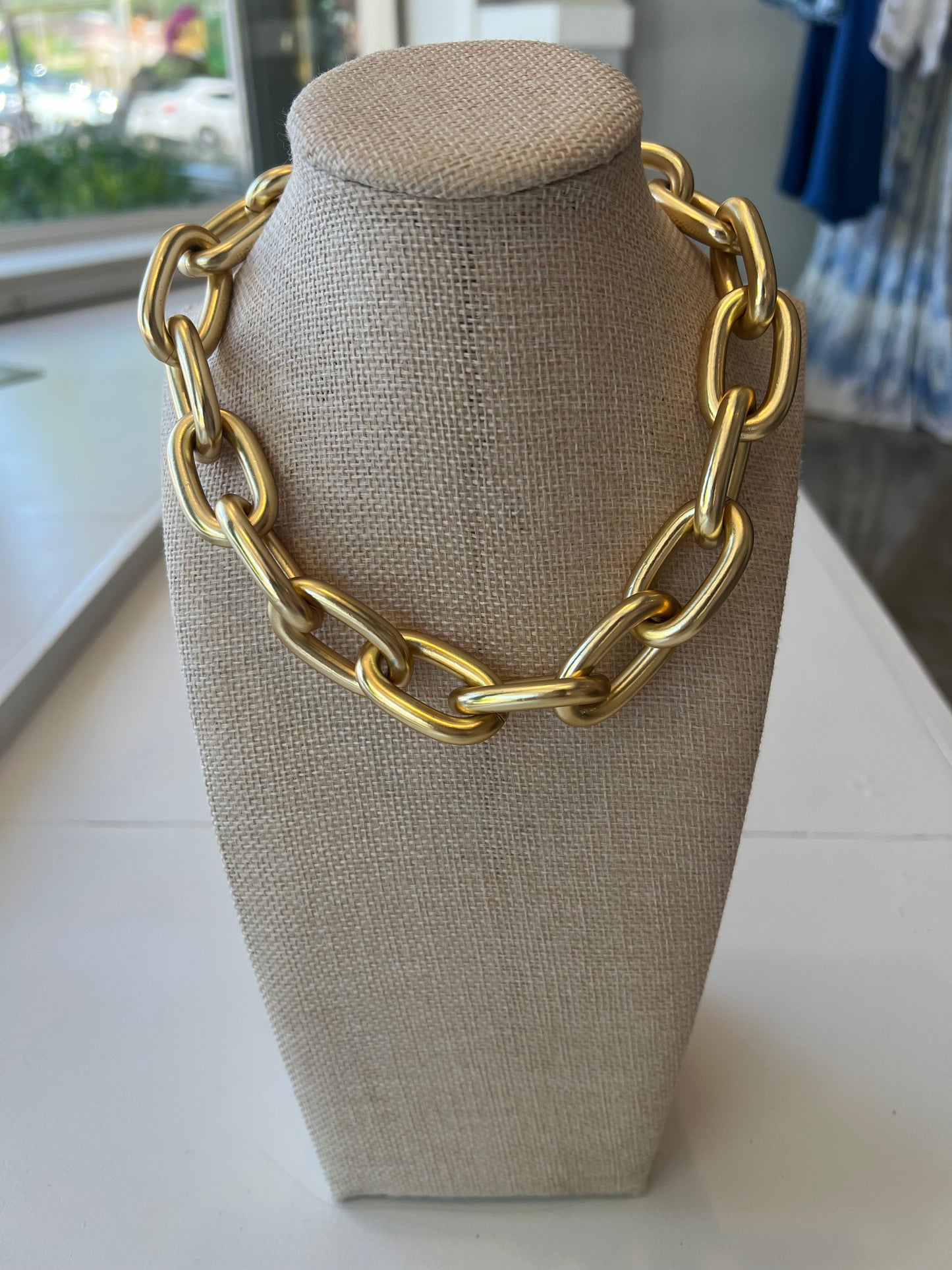 Thick Gold Link Necklace