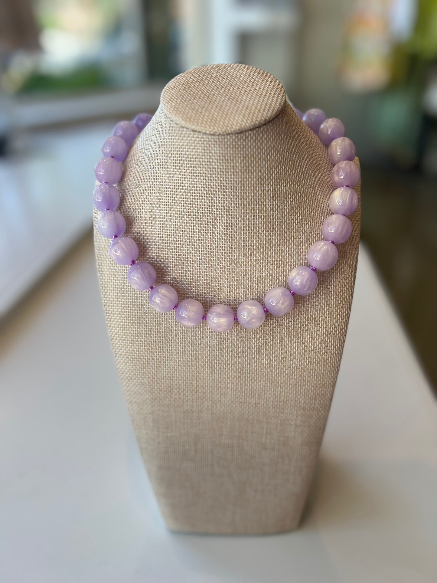 Purple Beaded Necklace
