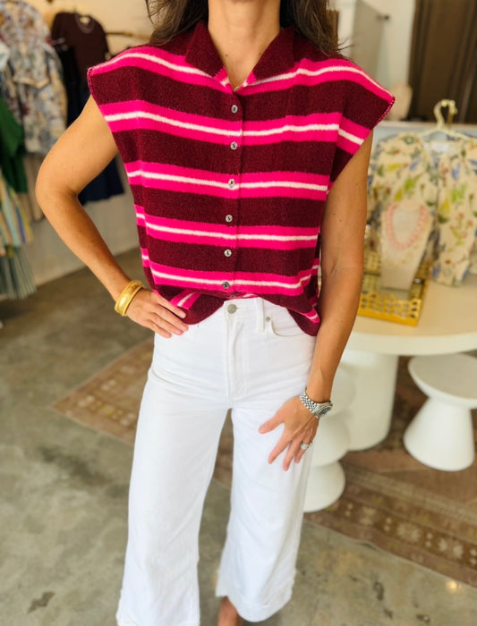 Pink Sleeveless Sweater