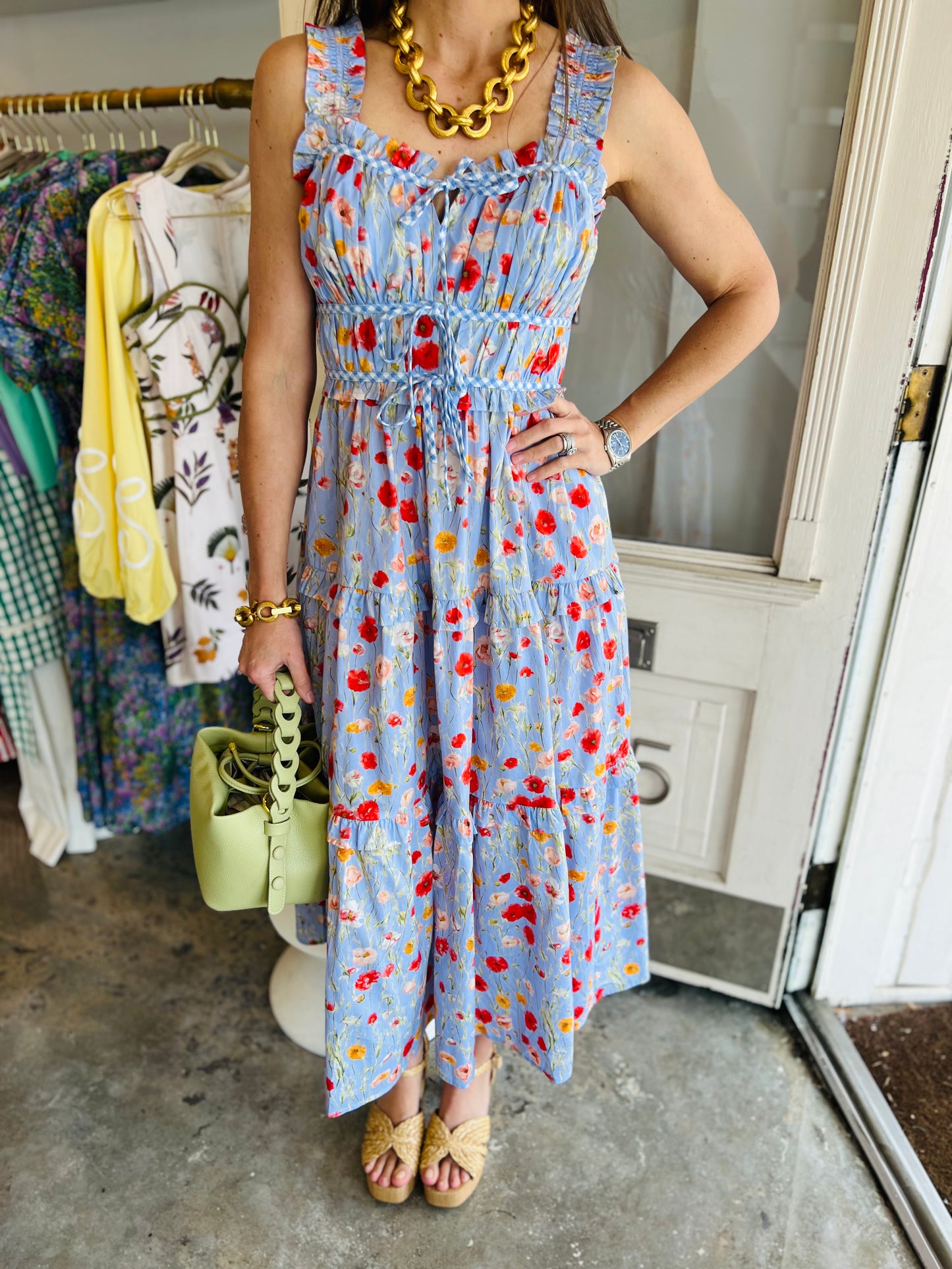 Floral Print Tiered Dress