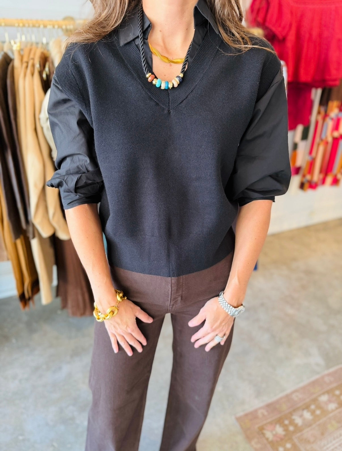 Black Sweater Top