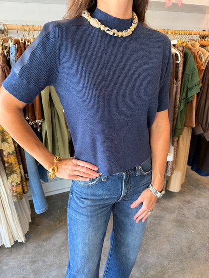 Denim Vesper Top