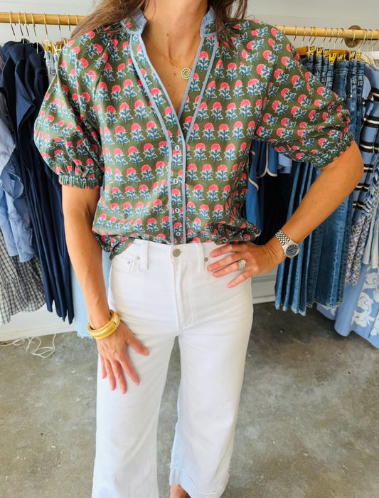 Flower Power V Neck