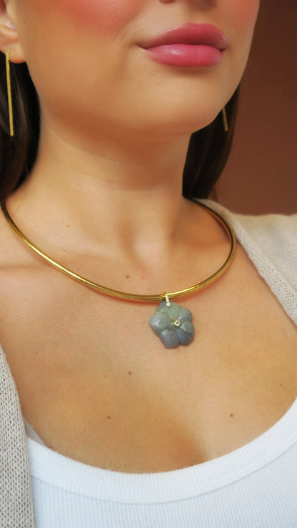 Amalfi Grey Floral Choker