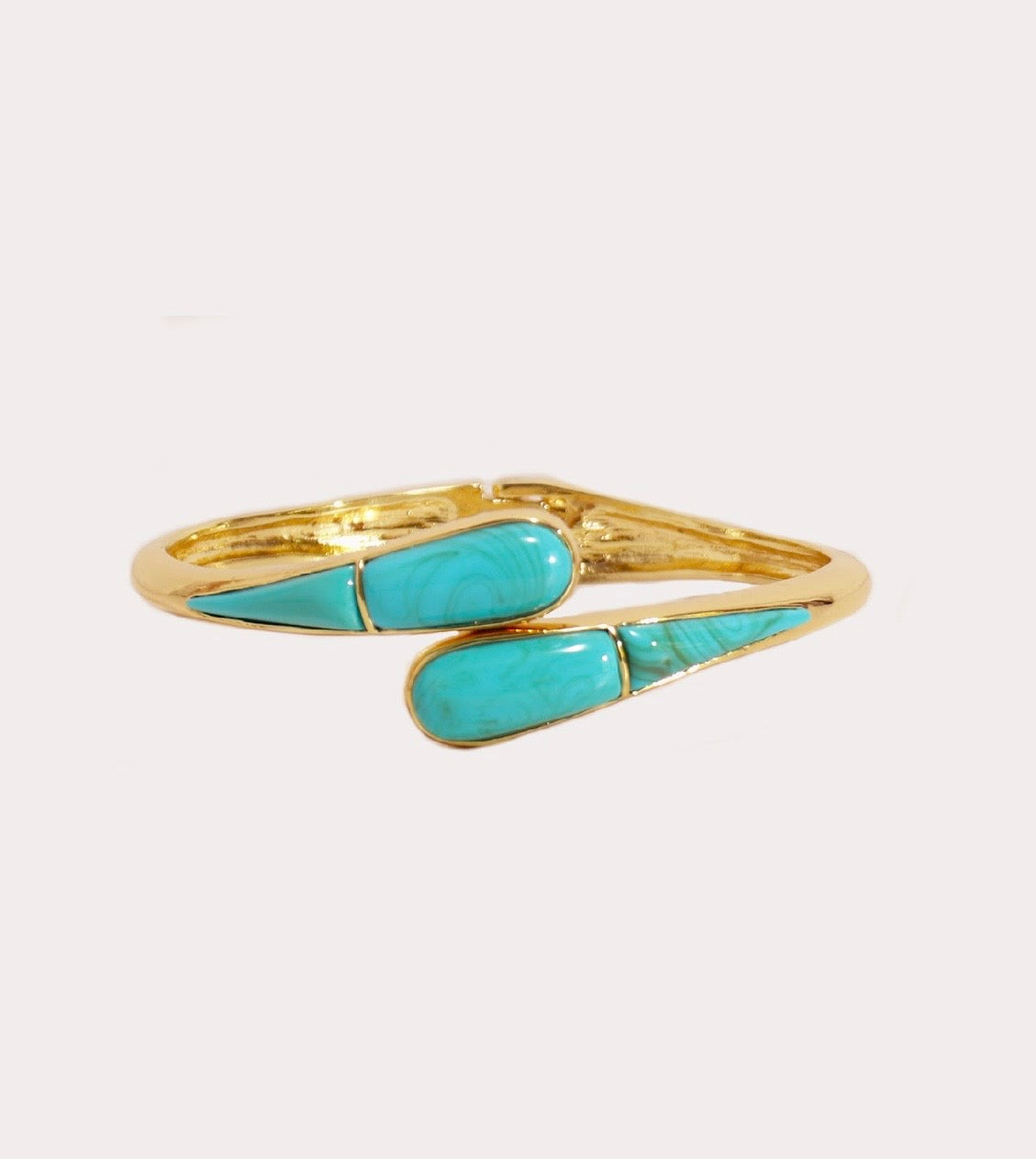 Gold/Turquoise Thin Livorno Stone Wrap