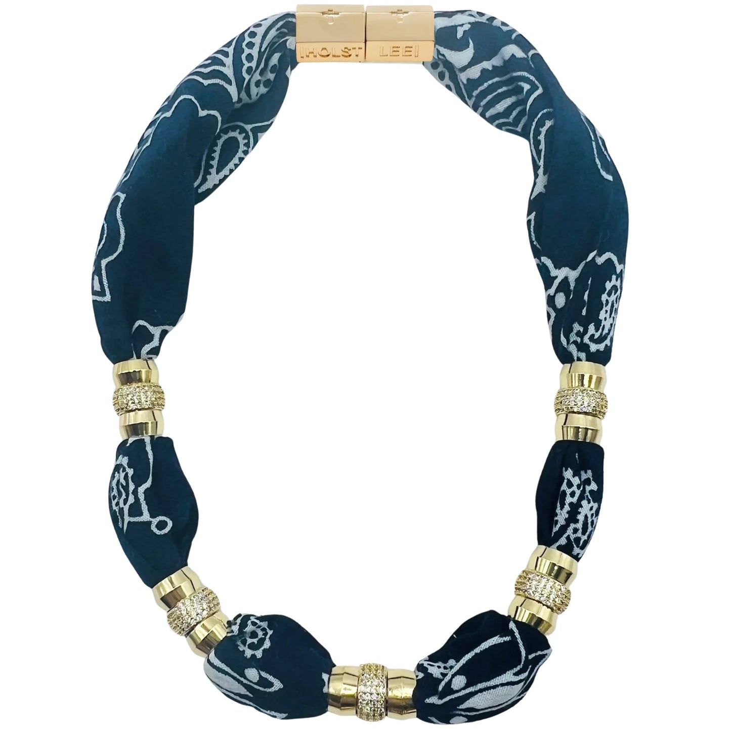 Navy Bandana Necklace