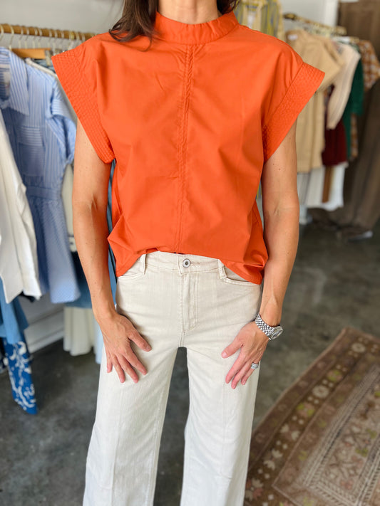 Burnt Orange High Neck Top