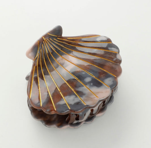 Brown Sea Shell Claw Clip