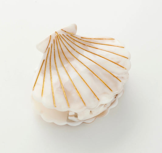Cream Sea Shell Claw Clip