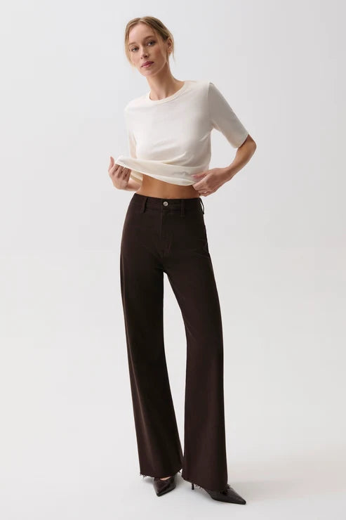 Penny High Rise Wide Leg Mocha